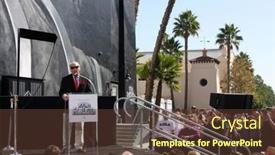  Presentation with dedication - Beautiful presentation theme featuring los-angeles-oct-23-mel backdrop and a tawny brown colored foreground