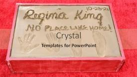  Presentation with hand print - 