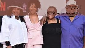  Presentation with hand print - Colorful presentation design enhanced with los-angeles-oct-28-reina backdrop and a tawny brown colored foreground