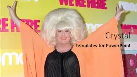  Presentation with october - Colorful presentation enhanced with los-angeles-oct-8-lady backdrop and a coral colored foreground