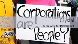  Presentation with protest - Audience pleasing PPT theme consisting of los-angeles-october-15-demonstrator backdrop and a light gray colored foreground