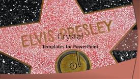  Presentation with elvis - Presentation theme consisting of los-angeles-october-16-elvis background and a coral colored foreground