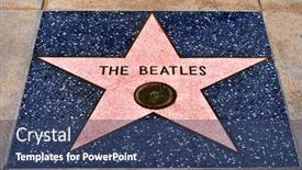  Presentation with five star - Audience pleasing theme consisting of los-angeles-october-16 backdrop and a ocean colored foreground