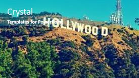  Presentation with october - Presentation theme consisting of los-angeles-october-17-hollywood background and a  colored foreground