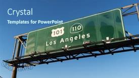  Presentation with los angeles - Presentation consisting of los-angeles-route-101 background and a ocean colored foreground