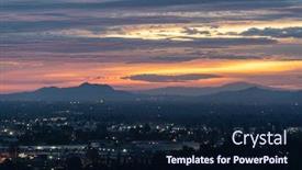  Presentation with fall mountains - Beautiful PPT layouts featuring los-angeles-san-fernando-valley backdrop and a navy blue colored foreground