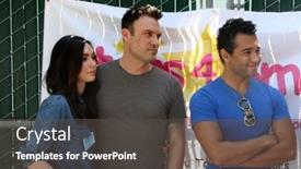  Presentation with green los angeles - Audience pleasing presentation theme consisting of los-angeles-sep-16-megan backdrop and a dark gray colored foreground