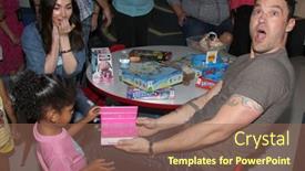  Presentation with green los angeles - PPT theme featuring los-angeles-sep-16-megan background and a violet colored foreground