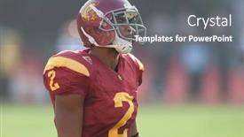  Presentation with memorial - Beautiful presentation theme featuring los-angeles-sep-17-usc backdrop and a gray colored foreground