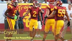  Presentation with memorial - Beautiful PPT theme featuring los-angeles-sep-17-usc backdrop and a red colored foreground