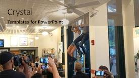  Presentation with ovarian cancer - Colorful slide deck enhanced with los-angeles-sep-22-jessie backdrop and a coral colored foreground