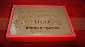  Presentation with hand print - 