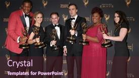  Presentation with awards show - Audience pleasing PPT theme consisting of los-angeles-sep-9-samantha backdrop and a tawny brown colored foreground