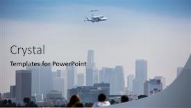  Presentation with space shuttle - Beautiful PPT theme featuring los-angeles-september-21 backdrop and a light gray colored foreground