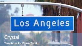  Presentation with palm tree - Theme with los angeles street sign background and a teal colored foreground