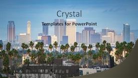  Presentation with lac - PPT theme with los-angeles-unusual-panorama background and a light blue colored foreground