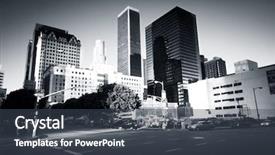  Presentation with los angeles - Slides featuring los angeles background and a ocean colored foreground