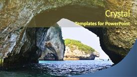  Presentation with arches national park - Cool new presentation design with los arcos national marine park backdrop and a tawny brown colored foreground