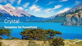  Presentation with water park - Presentation design featuring los-glaciares-is-argentina-s background and a teal colored foreground