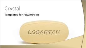  Presentation with pharmaceutical - PPT theme enhanced with losartan-pharmaceutical-medicine-pills-tablet background and a white colored foreground