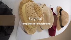  Presentation with straw - PPT theme with lose-up-of-various-straw background and a coral colored foreground