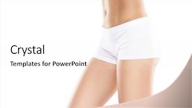  Presentation with body biology - Audience pleasing slide set consisting of lose up water - sporty and beautiful body backdrop and a white colored foreground