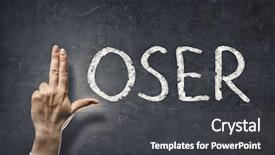  Presentation with fingers - Slide deck featuring loser word and human fingers background and a  colored foreground