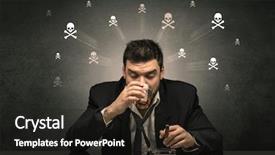  Presentation with hearing loss communication man - Presentation theme consisting of losers - loser drunk man sitting background and a  colored foreground