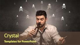  Presentation with concept - Cool new slides with losers - loser drunk man sitting backdrop and a  colored foreground