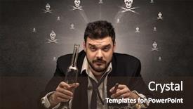  Presentation with hearing loss communication man - Beautiful PPT theme featuring losers - loser drunk man sitting backdrop and a  colored foreground