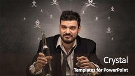  Presentation with concept - PPT theme enhanced with losers - loser drunk man sitting background and a  colored foreground