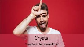  Presentation with vernier caliper bearing isolated - Colorful PPT theme enhanced with losers - portrait of a funny young backdrop and a red colored foreground