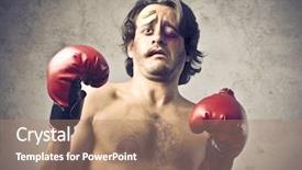  Presentation with wounded - Presentation consisting of losers - wounded boxer with tired background and a coral colored foreground