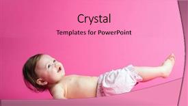  Presentation with neonatal premature newborn baby girl - Colorful presentation theme enhanced with losing child - baby girl laying on her backdrop and a coral colored foreground