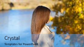  Presentation with rear view of bodyguard - Colorful presentation enhanced with losing child - rear view hair beauty little backdrop and a  colored foreground