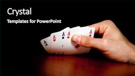  Presentation with poker - Amazing PPT layouts having losing money - full aces poker backdrop and a black colored foreground
