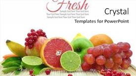  Presentation with space - Slide deck enhanced with loss blood - fresh fruits isolated on white background and a white colored foreground