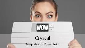  Presentation with wow - Audience pleasing PPT theme consisting of loss concept woman with scale backdrop and a light gray colored foreground