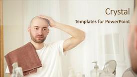  Presentation with hair loss - Beautiful PPT layouts featuring loss concept young handsome man backdrop and a sky blue colored foreground