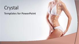  Presentation with health diet - PPT theme with loss diet cellulite removal liposuction background and a light gray colored foreground