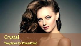  Presentation with hair loss - Colorful slide set enhanced with hairstyle hair salon updo fashion backdrop and a tawny brown colored foreground