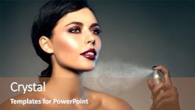  Presentation with long hair - Audience pleasing theme consisting of loss girl with hair volume backdrop and a coral colored foreground