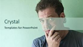  Presentation with loss - Presentation having loss jobs - skeptic background and a cool aqua colored foreground