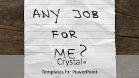  Presentation with unemployment - PPT theme consisting of loss jobs - unemployment concept background and a  colored foreground