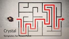  Presentation with lost - Presentation having lost businessman found the way background and a soft green colored foreground