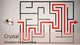  Presentation with lost - PPT theme enhanced with lost businessman found the way background and a soft green colored foreground