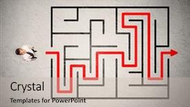  Presentation with lost - Audience pleasing slides consisting of lost businessman found the way backdrop and a  colored foreground