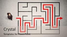  Presentation with lost - PPT layouts featuring lost businessman found the way background and a soft green colored foreground