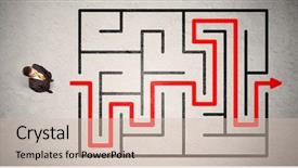  Presentation with lost - Amazing slide set having lost businessman found the way backdrop and a soft green colored foreground