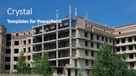  Presentation with chernobyl - Beautiful slide set featuring lost city near chernobyl area modern ruins ukraine kiev region backdrop and a teal colored foreground